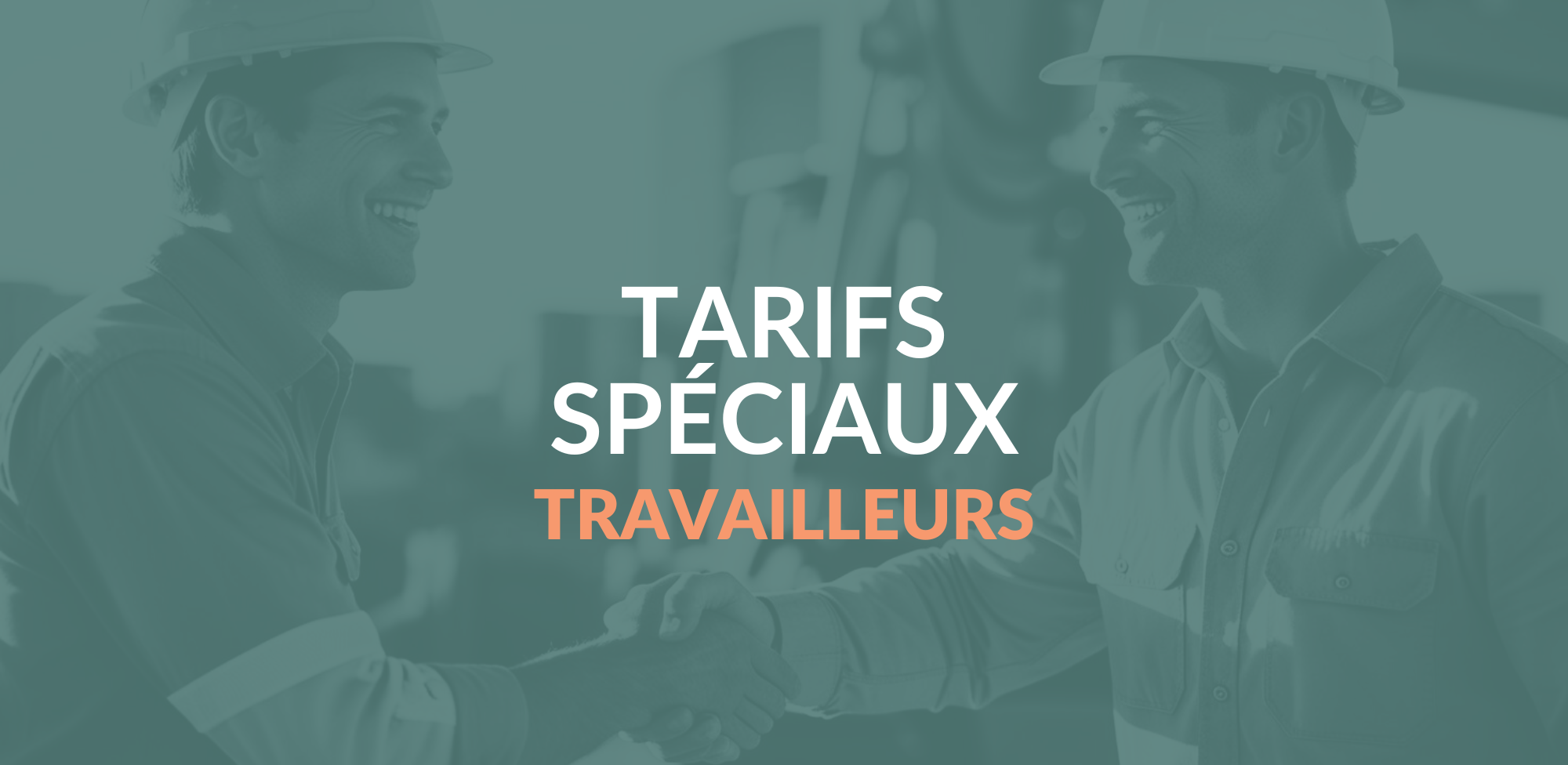 Poignée de main entre deux travailleurs
